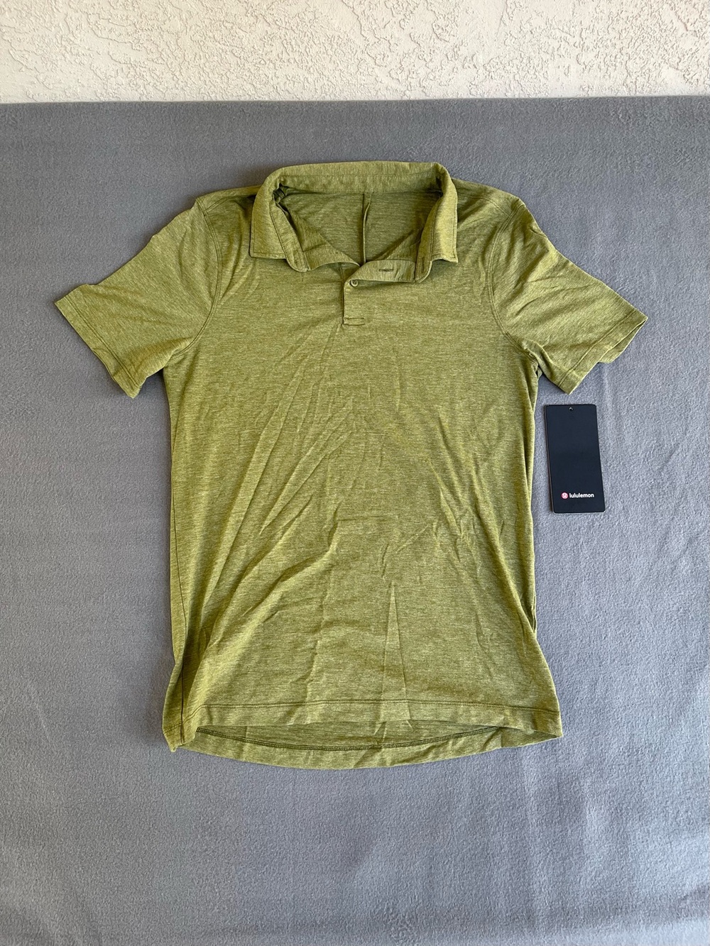 Lululemon Evolution DISCONTINUED Polo Shirt Mens Juniper Green SMALL Golf Short